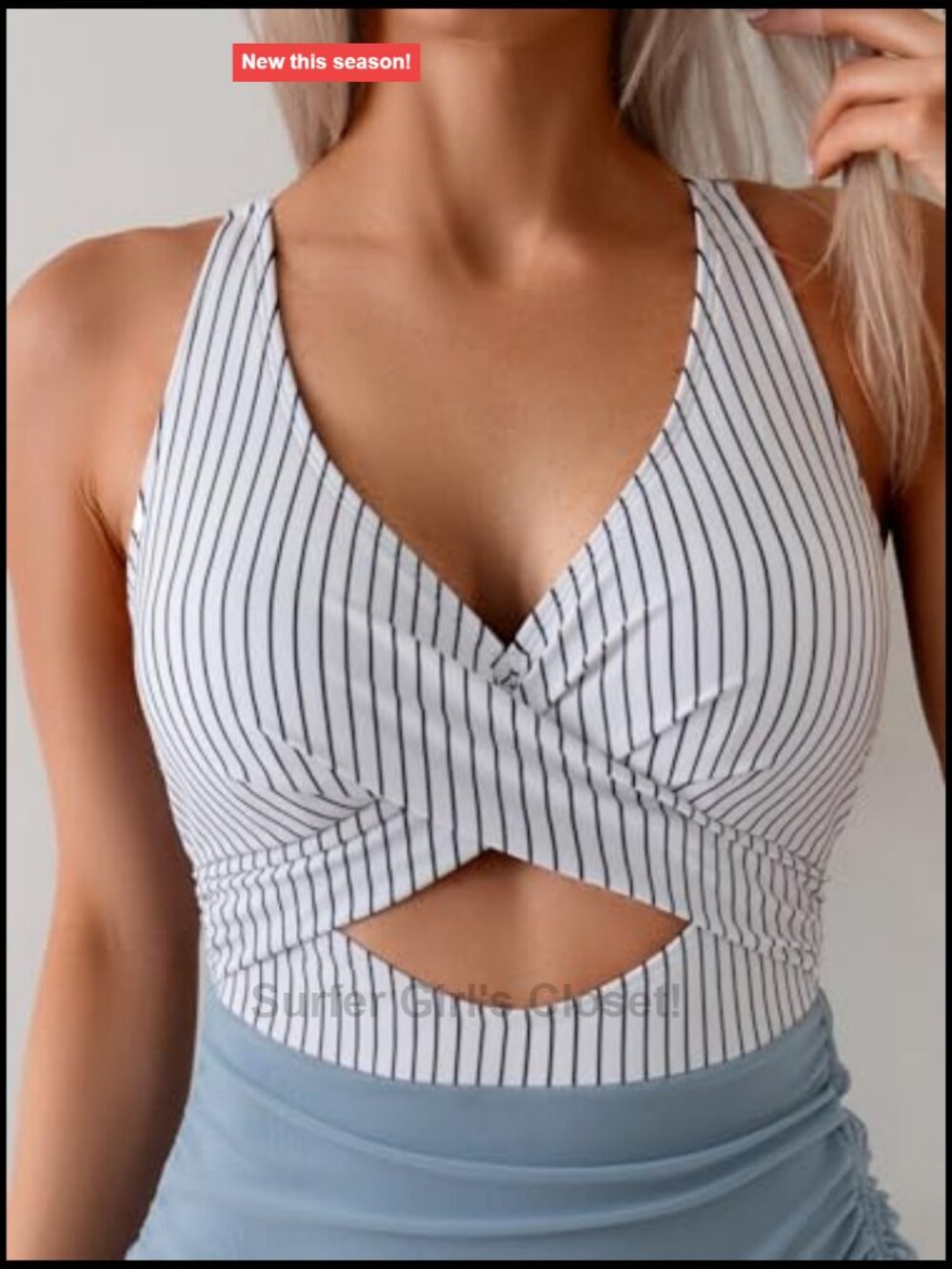 Women's Swim Dress Tummy Control Mesh Skirt One Piece Swimsuit - Picture 5 of 5